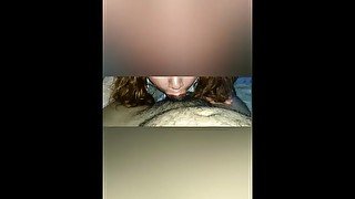 My slutty pigtailed white teen latina wife makes me a blowjob then rides me