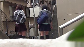 Uniformed teens 18+ Pissing