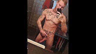 Jerking off my morning wood big cock