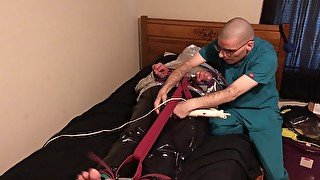 Jun 14 2022 - Rubber Boy Gets Tied Up &amp; Breath Controlled In Silver Nylon