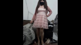 Crossdresser enjoying herself 