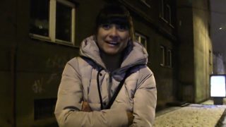 Hot Czech amateur brunette bangs in public