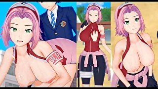 【エロゲーコイカツ！】Naruto(ナルト疾風伝) 春野サクラ3DCG巨乳アニメ動画[Hentai Game Koikatsu! Sakura Haruno(Anime 3DCG Video)]