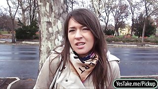 Amateur Eurobabe Anastasia stuffed in public for money