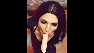 Morticia Addams Short Blowjob