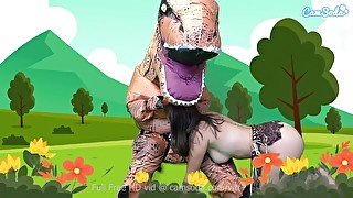 Cave Girl Madi Laine Dino Blowjob