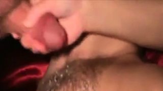 Handjob with cum on pussy