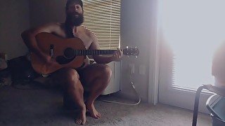 Live and uncut playing guitar naked dirty easy