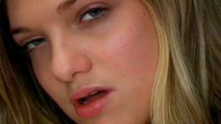 Pretty blonde gal in hot solo masturbation video