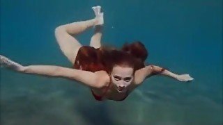 Julia Is Swimming Underwater Nude In The Sea