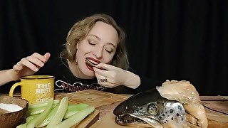 SEDUCE & RELAX: salmon head  ASMR  MUKBANG  먹방