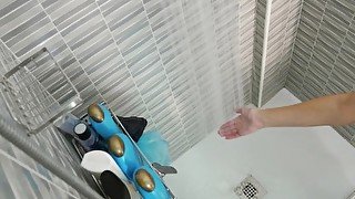 Sexy Wife Shaving Pussy In A Hot Steamy Shower