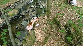 Interrupted Sex in Public Park - Caught by Strangers at Blowjob in Forest