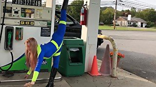 Short Flexible Break At The Gas Station - Watch4Fetish