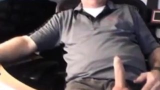 Handsome dad exposing his penis