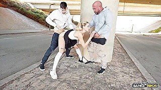 Angelique Lapiedra, Tommy Cabrio And Emilio Ardana - Threesome Under The Autobahn Bridge