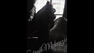 Sensual big white cock tease and handjob with oil