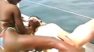 White Studs Fuck Each Others Hot Ebony Girlfriends On Board