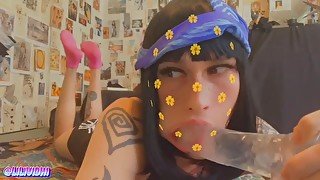 💖 Cute Emo Tgirl Loves Sucking Cock