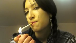 Asian Teen Smoking Shows Ass & Pussy - Liz Lovejoy lizlovejoy.manyvids.com