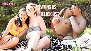 Ersties: Jin Eats Hanna's Pussy In The Woods