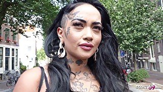 GERMAN SCOUT - BROWN LATINA INK INSTAGRAM MODEL BIBI PICKUP TO FUCK IN AMSTERDAM - Reality