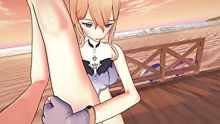 Genshin Impact futa Jean sex on the beach Taker POV