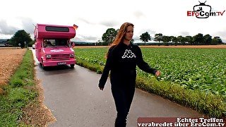 German housewife pick up and fuck in car