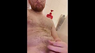 Watch me piss then cum in the shower