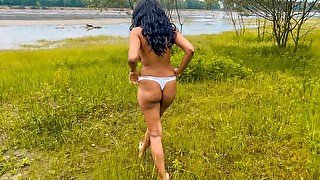 පරිසරේ නිදහසේ චූ කරලා Fuck කලා.. I Fuck a stranger at the river after pissing .