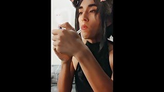 Petite Latina Smoke & Blow Clouds - 44