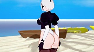 2B and her big Ass animation 3D xhatihentai