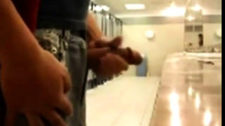 Bigcockflasher - Caught wanking in public restroom