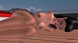 Animated 3D cartoon sex video of a Indian looking cute girl