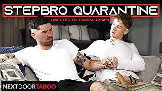 Muscle Hunk Stepbros Bang While Quarantined - Brandon Anderson, Chris Damned - NextDoorTaboo