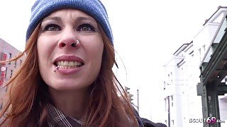 GERMAN SCOUT - ROUGH ANAL SEX FOR SKINNY GINGER TEEN LANA AT PICKUP CASTING IN BERLIN - German