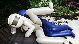 White And Blue Futanari Cocks Fuck Each Other In Anime Porn Among Us