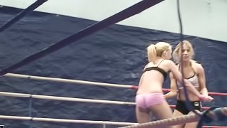 Nikky Thorne & Nataly Von wrestling and shagging at Nude Fight Club