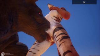 Wild Life / Tiger girl wants Huge Minotaur cock