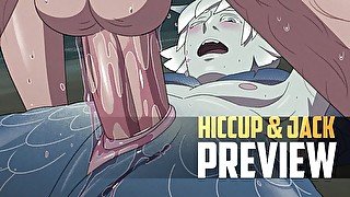 Fucking your extremely vocal mermaid boyfriend  Hiccup & Jack Frost ANIMATION (preview)