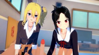 Love is War: A Lovely Morning with Kaguya and Hayasaka (3D Hentai) (FFM THREESOME)