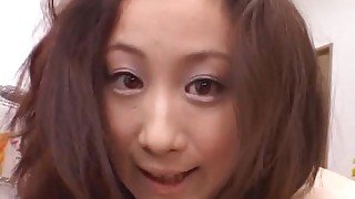 POV video of cute Asian chick Shizuku Morino pleasuring with a BJ