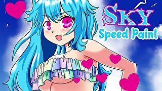 Speed Paint - Sky en traje de baño