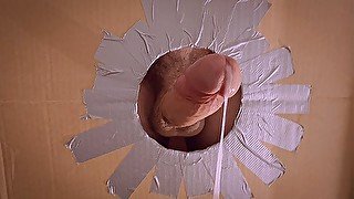 Suck dick through glory hole / POV