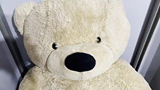 GIANT Plush Teddy Bear Humping  Cum on muzzle [POV]