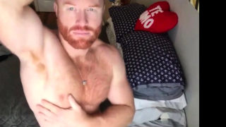 Ginger Hunk Seth Forena Bed Jerks his Cock Until He Cums