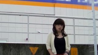 Japanese Crossdresser Outdoor Flashing.