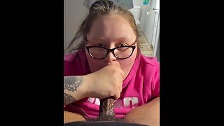 BBW slut is a throat goat takes hot facial from boyfriends bestfriend