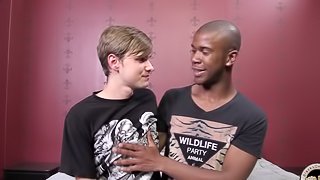 A homo gets his asshole banged deep by a black guy