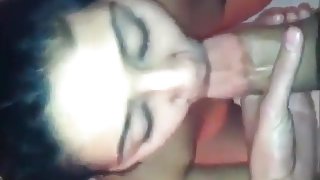 Wife sucking big fat cock